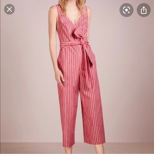 Club Monaco Agrikah Jumpsuit Red & White Stripes 8